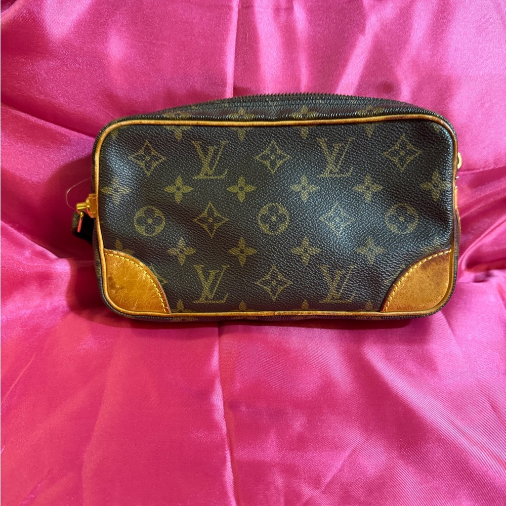 Louis Vuitton Monogram Pouch in Brown and Tan